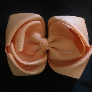 Peach 6" Double Stacked Boutique Bows  -kids-   (2)  5B2496  Handmade NWT Boutiq